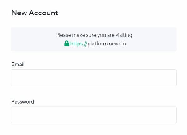 Create-nexo-account